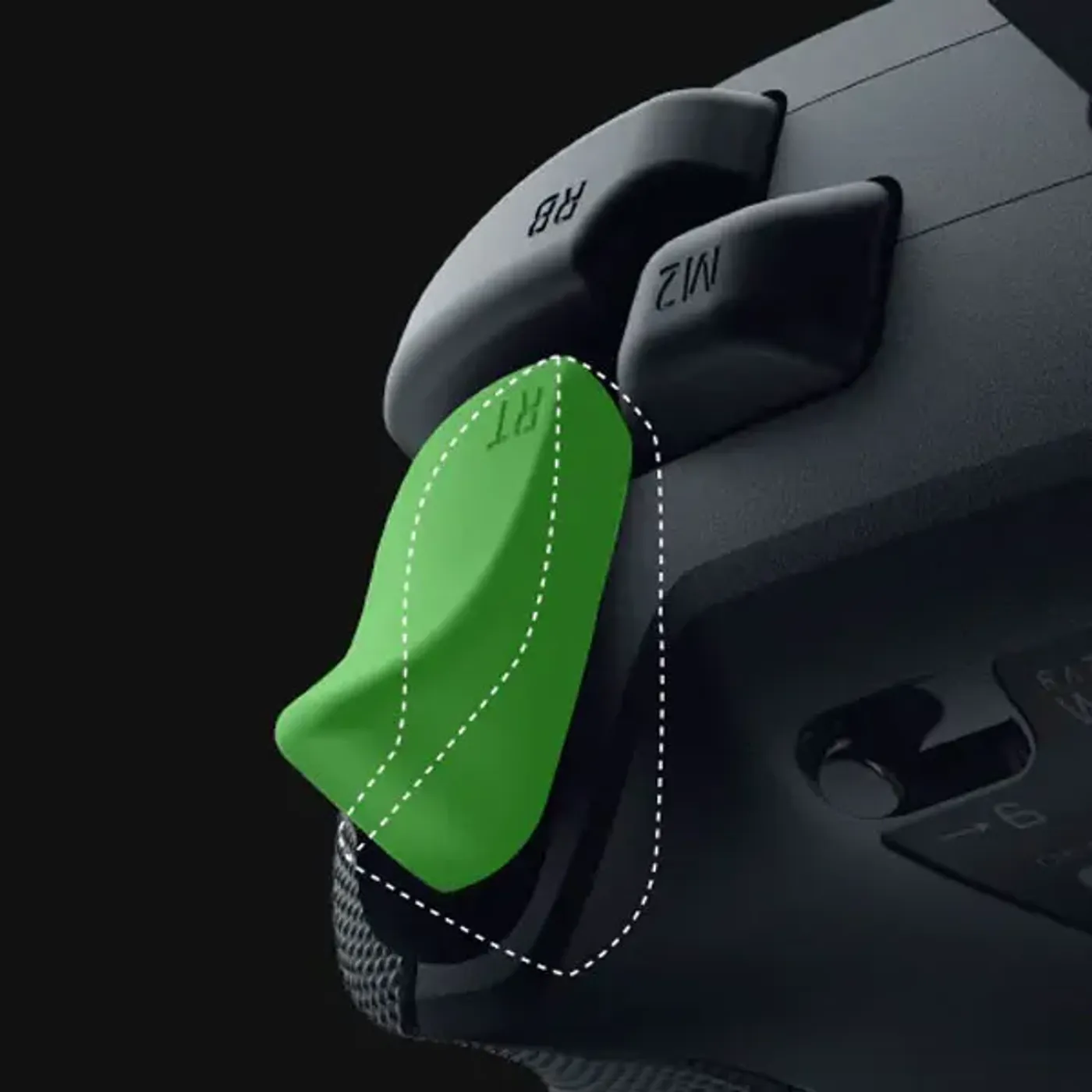 Diagram of the shorter trigger pull setting on the Wolverine V3 Tournament Edition