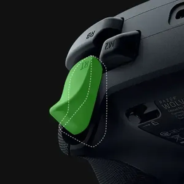 Razer Wolverine V3 Pro demonstrating adjustable trigger pull distances