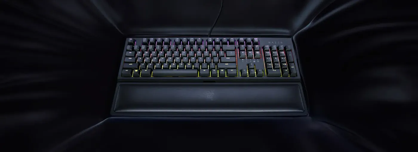 Razer Ergonomic Wrist Rest for full-sized keyboards providing optimal wrist support