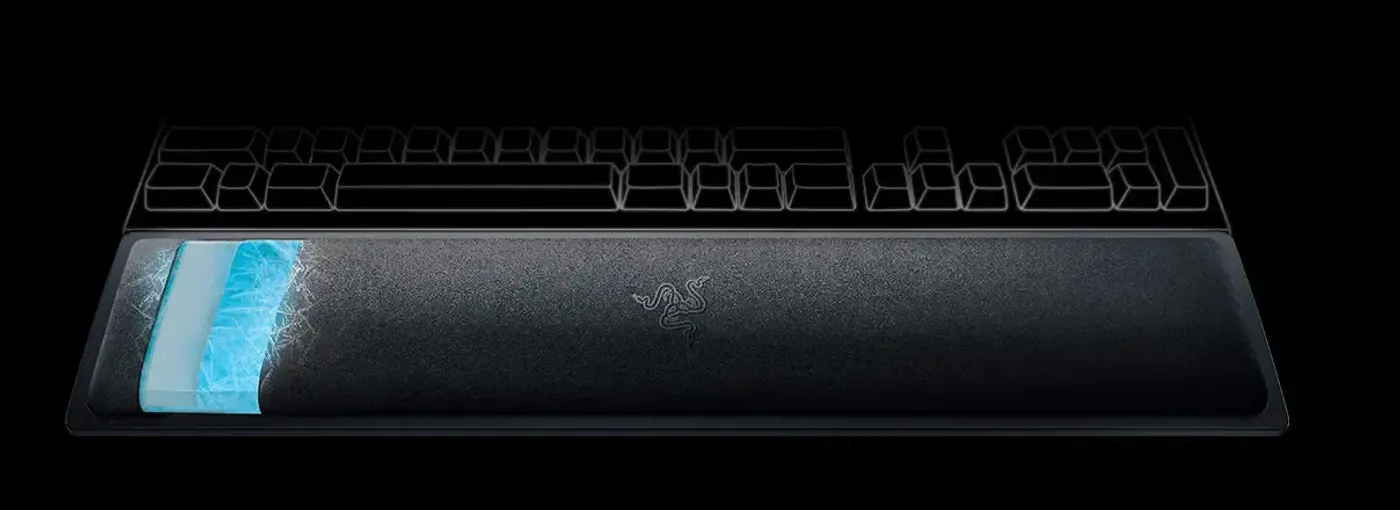 Razer Wrist Rest Pro featuring cooling gel-infused cushion and heat-transfer fabric