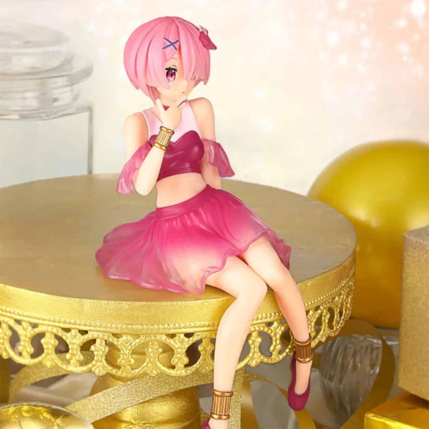 Ram Twinkle Party Noodle Stopper figure shown in her playful seated pose