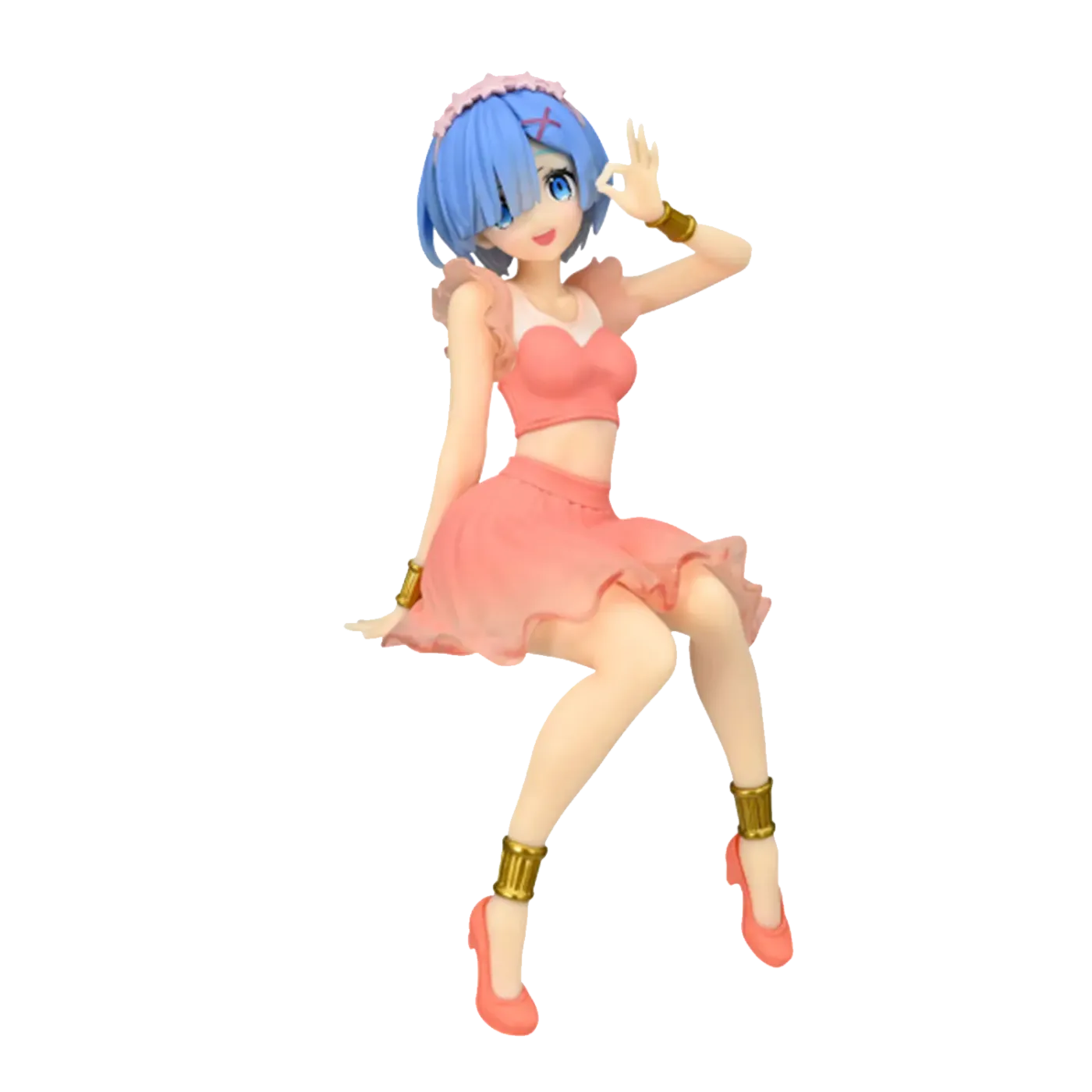 Front view of the Re:ZERO Rem Twinkle Party Another Color Noodle Stopper figure