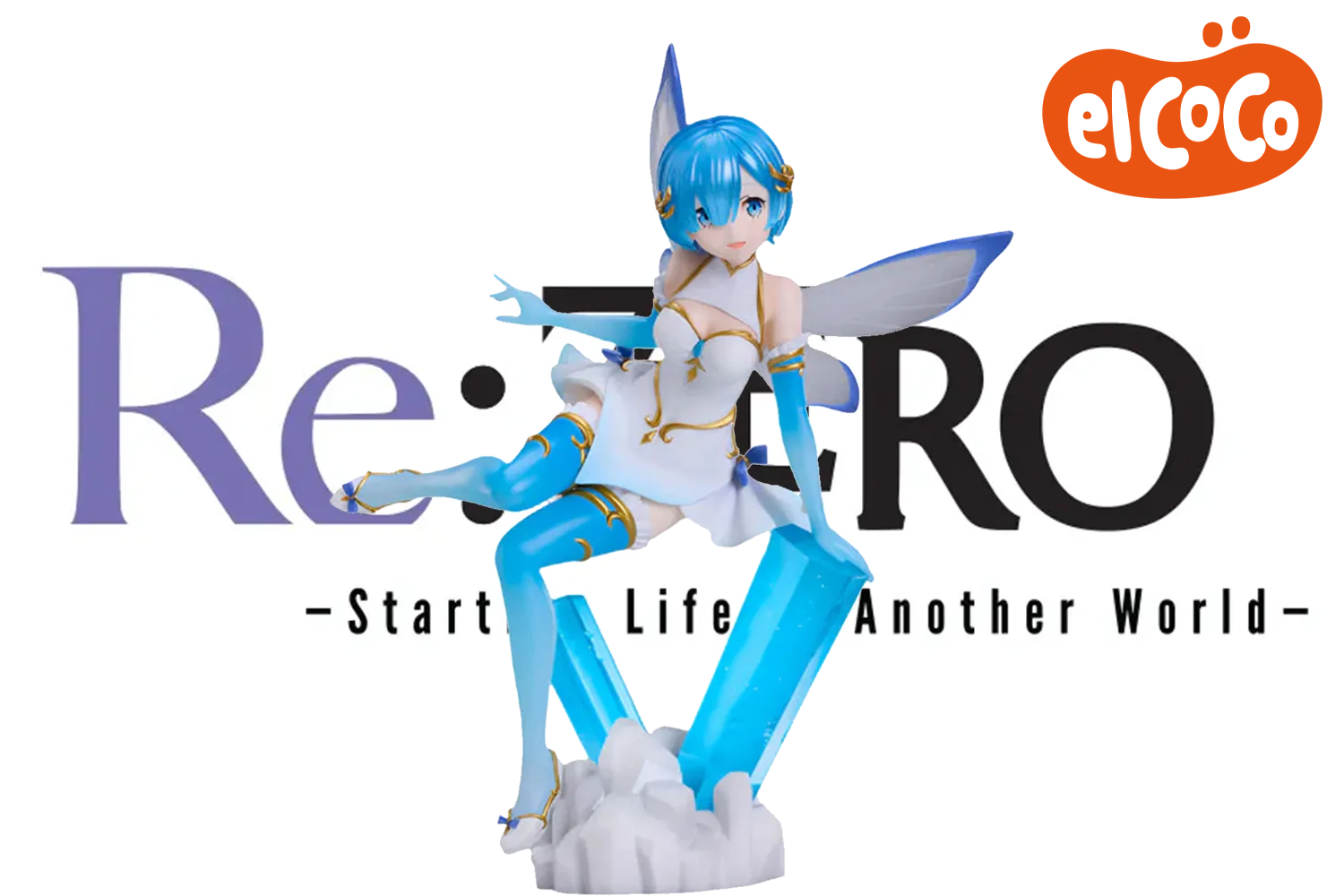 Re:ZERO - Rem Jewel Princess 1/7 Scale Figure / Approx. 20 cm height (non-scale) / High-quality PVC, ABS / ELCOCO Officially Licensed