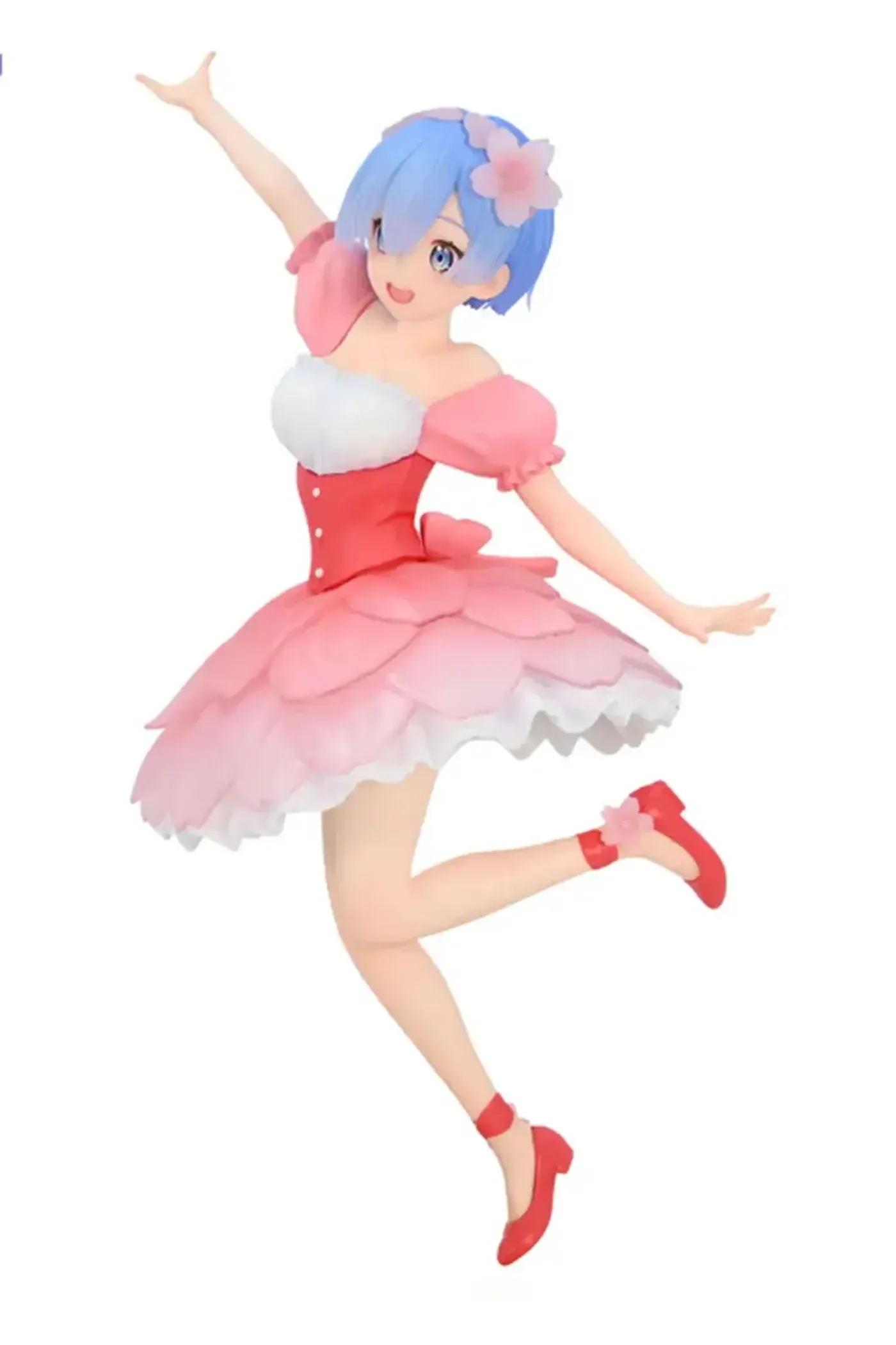 Rem Cherry Blossom Trio-Try-iT figure shown from the front in her layered pink dress