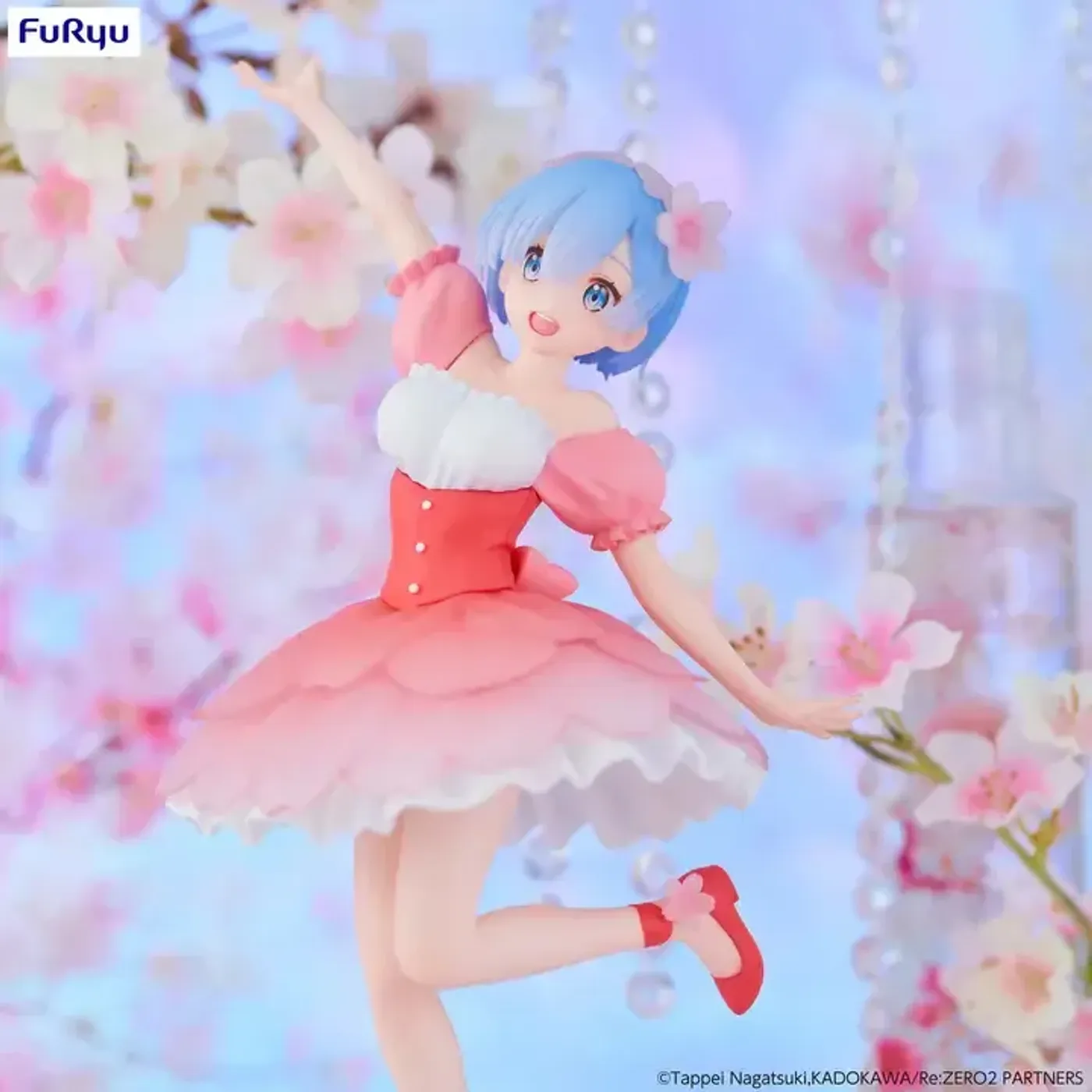 Side profile of the Rem Cherry Blossom Trio-Try-iT prize figure