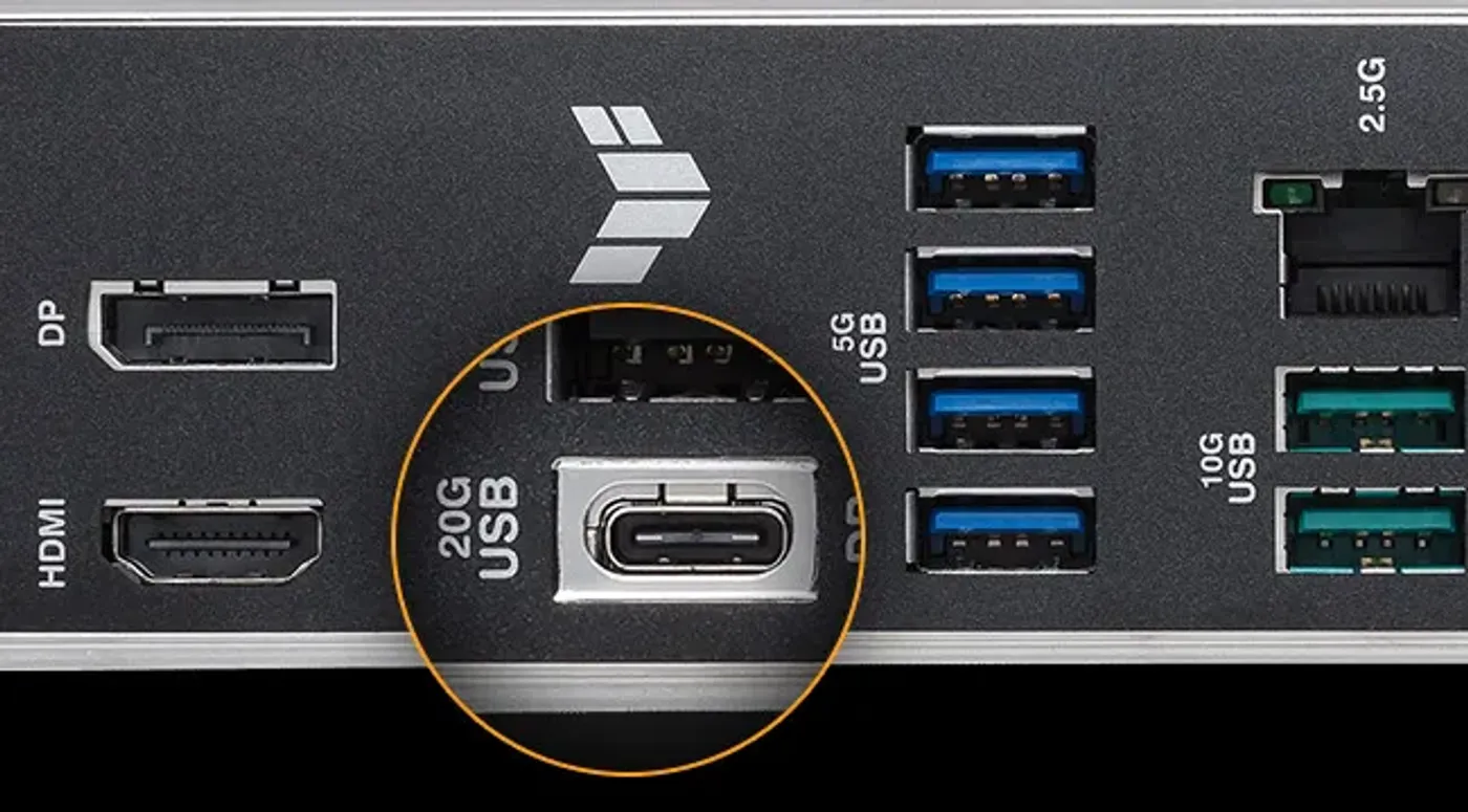 Rear USB 20Gbps Type-C®
