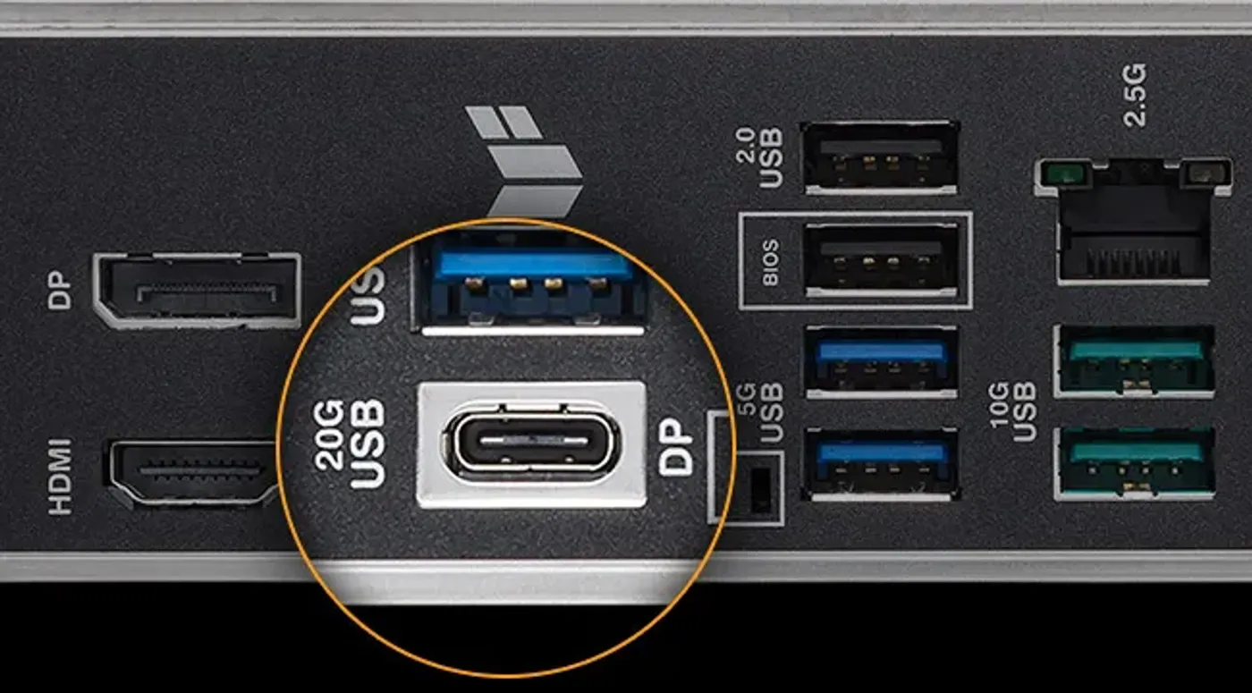 Rear USB 20Gbps Type-C®