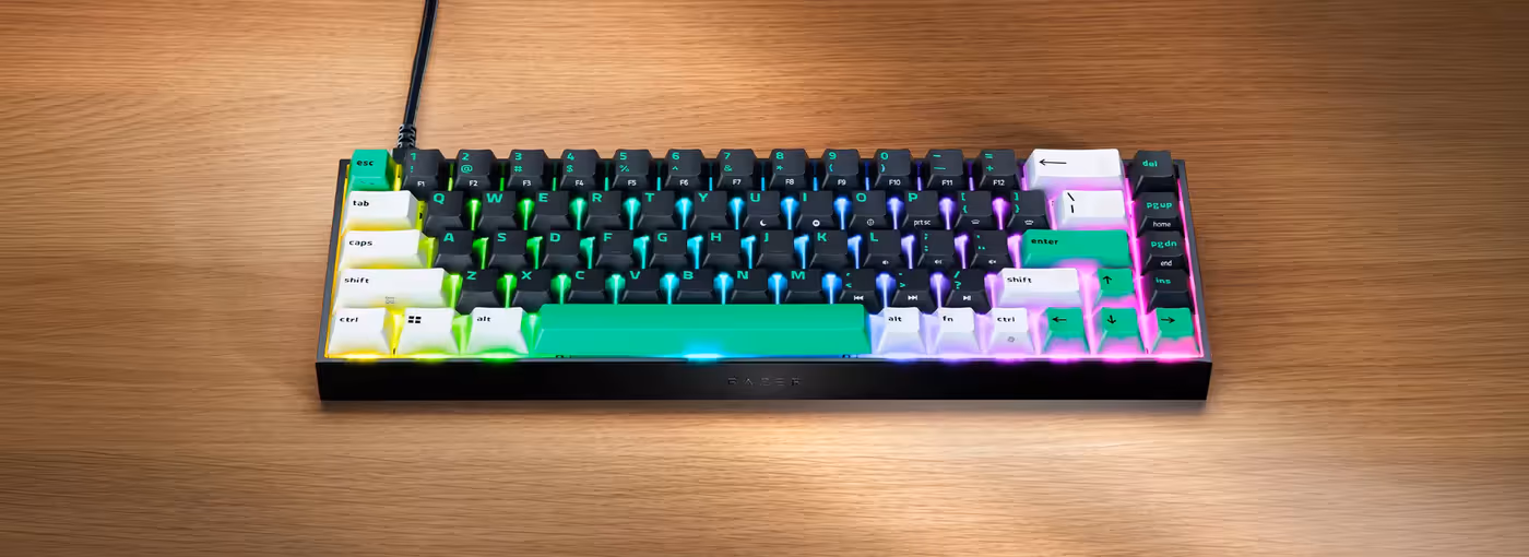 Doubleshot ABS solid keycaps featuring a three-tone color mix