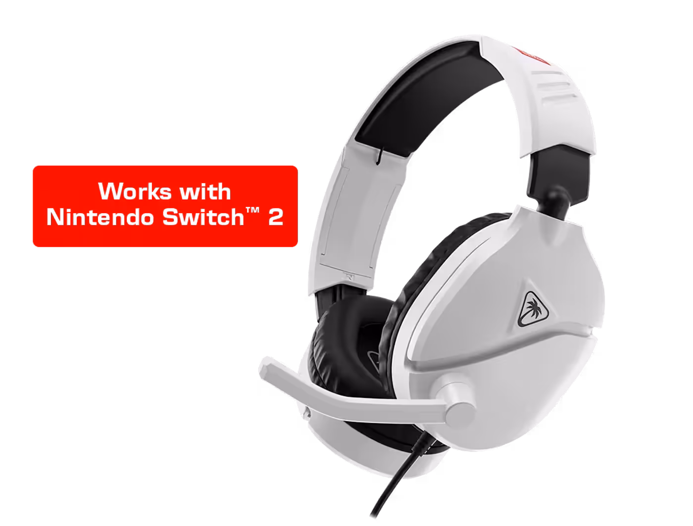 White Recon 70 gaming headset compatible with Nintendo Switch 2