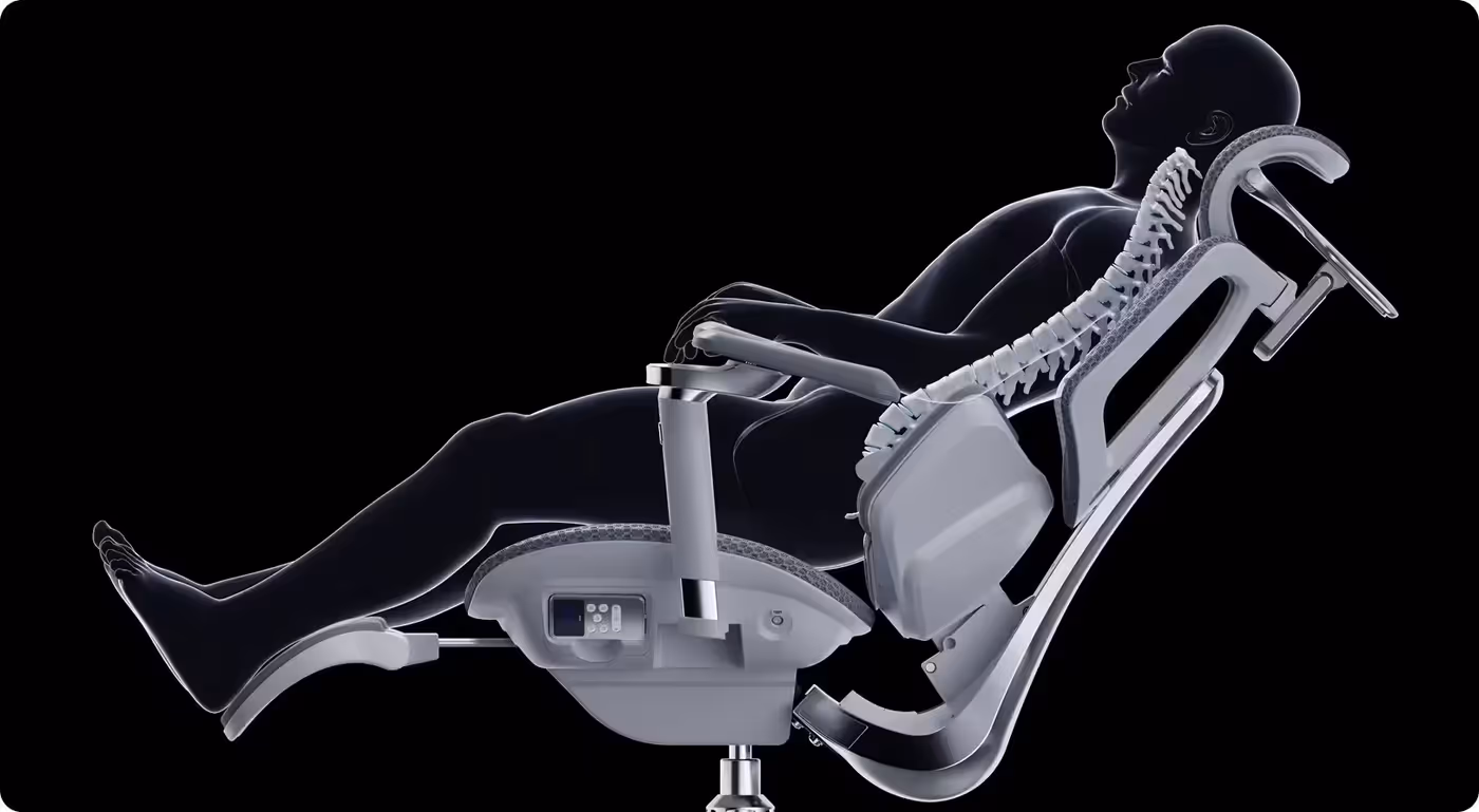 Chair showing ergonomic contour support