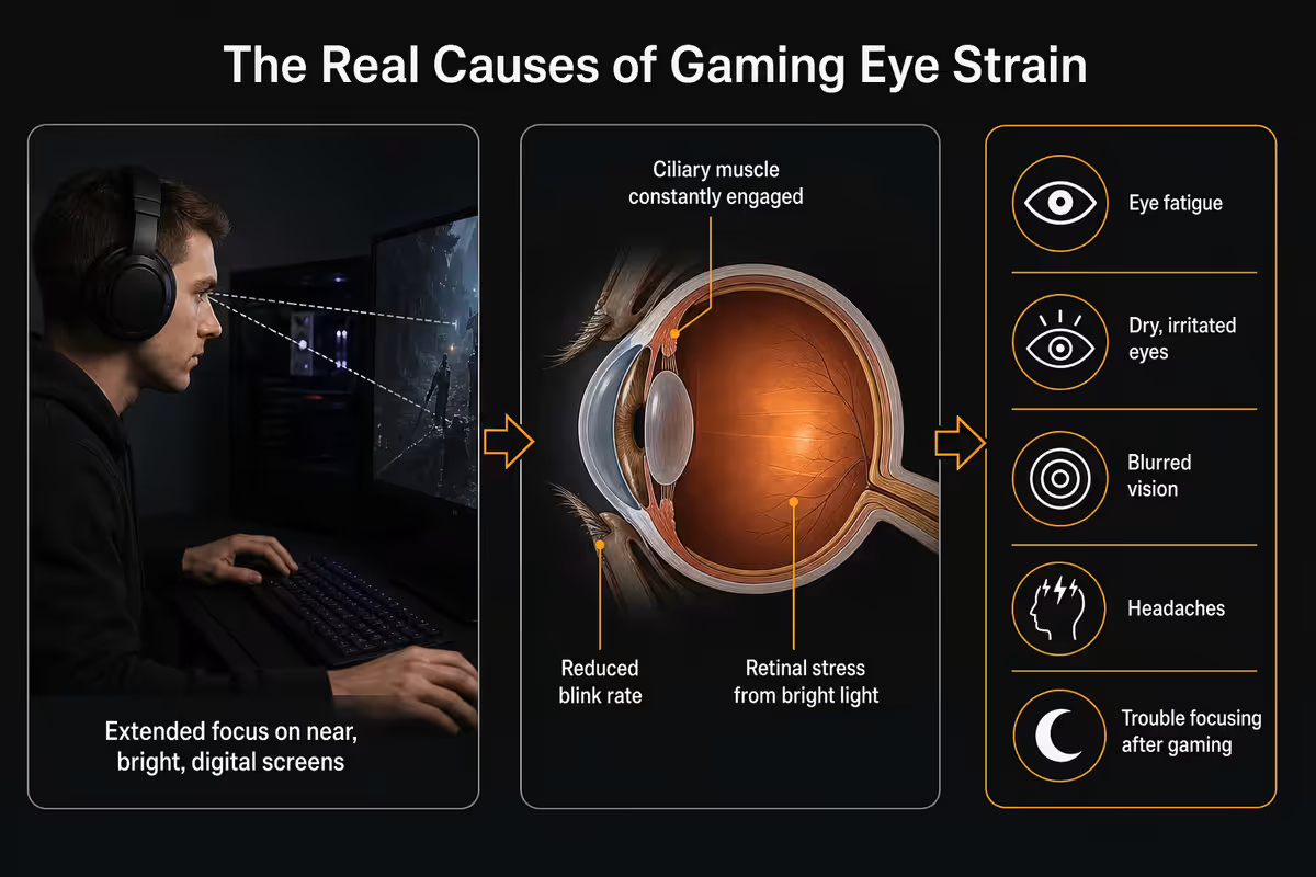 The real causes of gaming eye strain