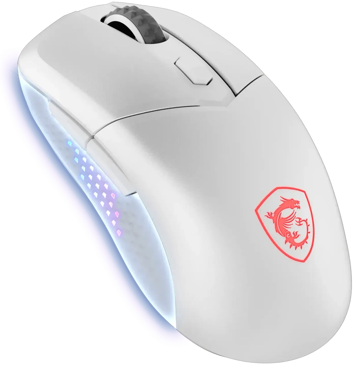 Close-up of MSI Diamond Lightgrips with integrated RGB lighting effects