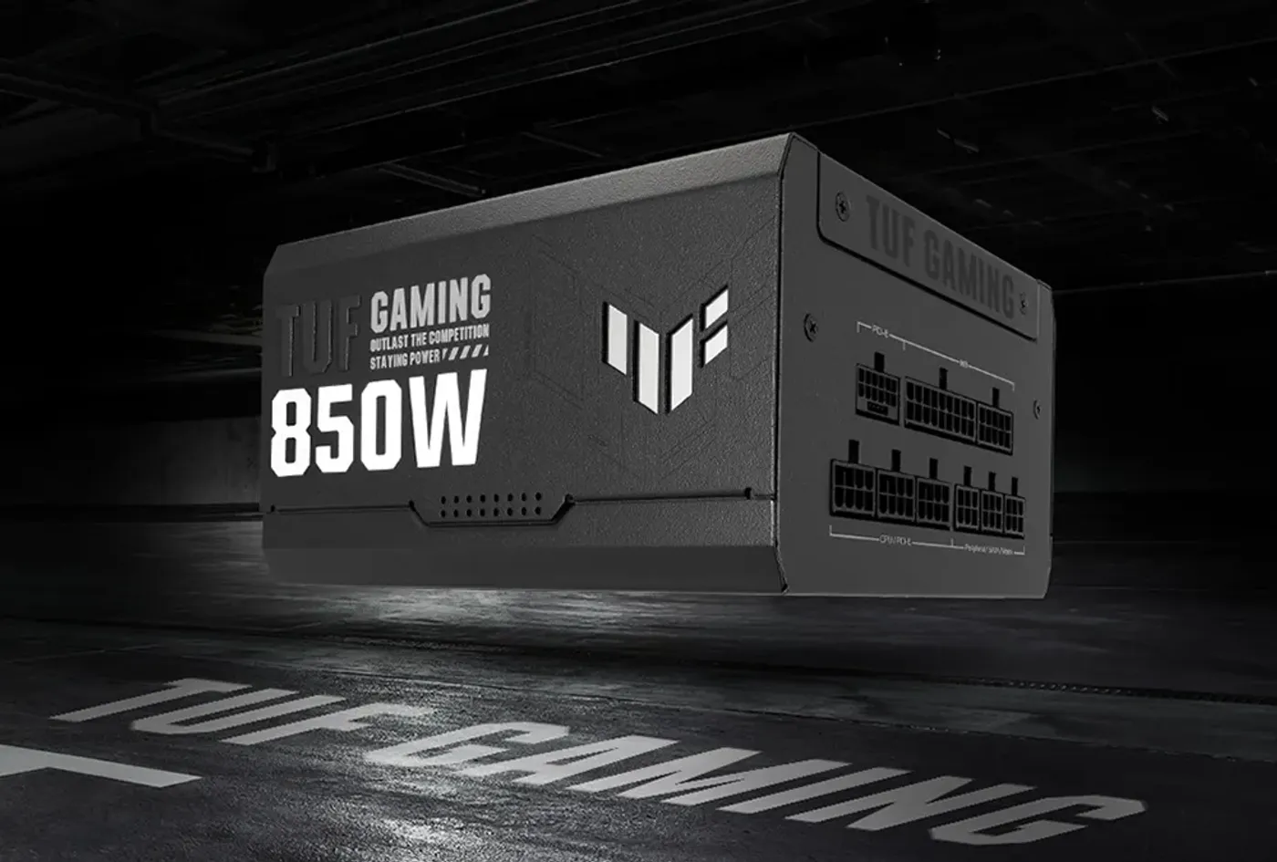 ASUS TUF Gaming 850W Gold illustrating durable power delivery features
