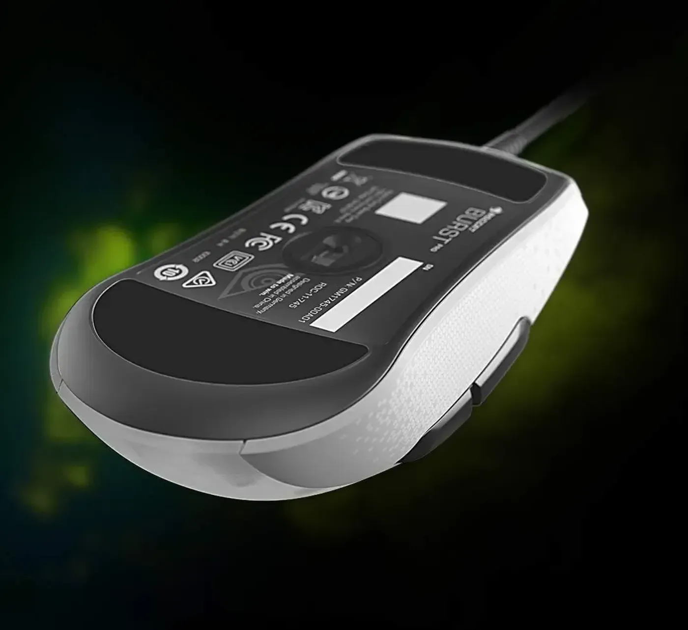 Angled view of the ROCCAT Burst Core showing its side profile and buttons