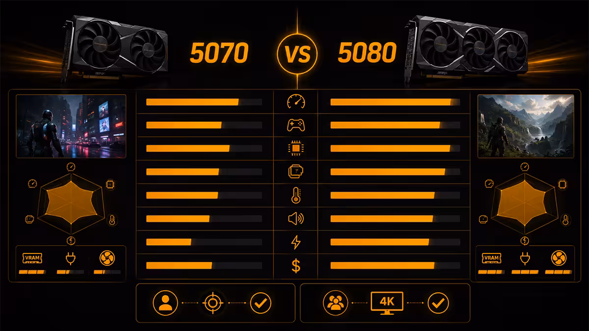 RTX 5070 vs 5080 verdict