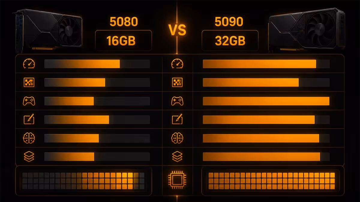RTX 5080 vs 5090 VRAM