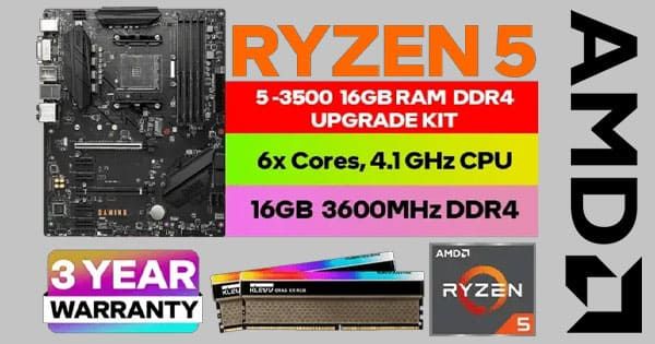 Arc Ram For Ryzen 3600x RYZEN 3500 B550 Gaming GEN3 Upgrade Kit