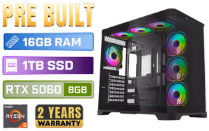 AMD RYZEN 5 5600 RTX 5060 Gaming PC - Image 1