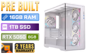 ryzen-5-7500x3d-rtx-5060-white-gaming-pc-16gb-1tb - Image 1