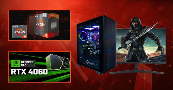 Affordable AMD RYZEN 5 7600 Gaming PC with RTX 4060 & 8GB DDR5 | High ...