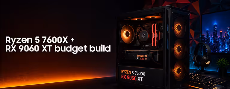 Ryzen 5 7600X + RX 9060 XT budget gaming PC build — value, 1080p performance, benchmarks 🖥️🎮