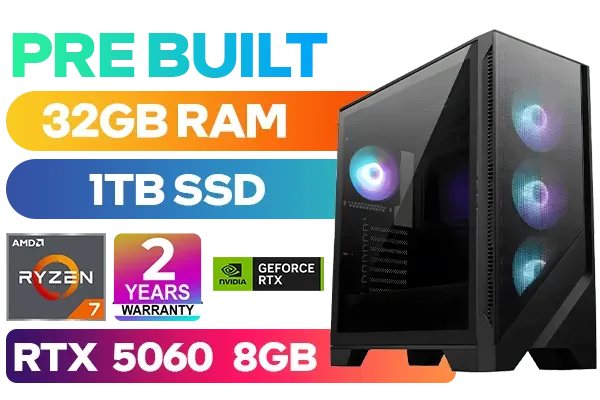 [Pre Built] AMD RYZEN 7 5700 RTX 5060 Gaming PC