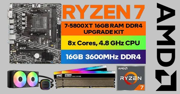 RYZEN 7 5800XT A520M A PRO Upgrade Kit - 16GB RGB 3600MHz | Evetech