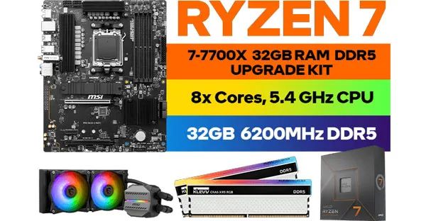 AMD RYZEN 7 7700X PRO B650 S WiFi Upgrade Kit | 32GB RGB DDR5