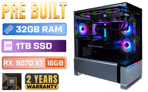 RYZEN 7 9700X RX 9070 XT Gaming PC PBS - Image 1