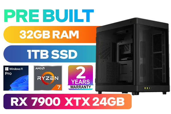 [Pre Built] AMD RYZEN 7 9700X RX 7900 XTX Windows 11 Pro Gaming PC
