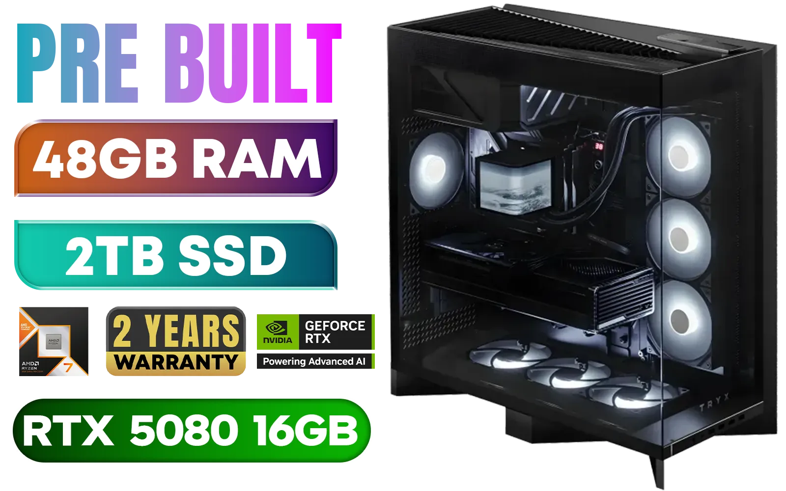 [Pre Built] AMD Ryzen 7 9800X3D RTX 5080 Gaming PC