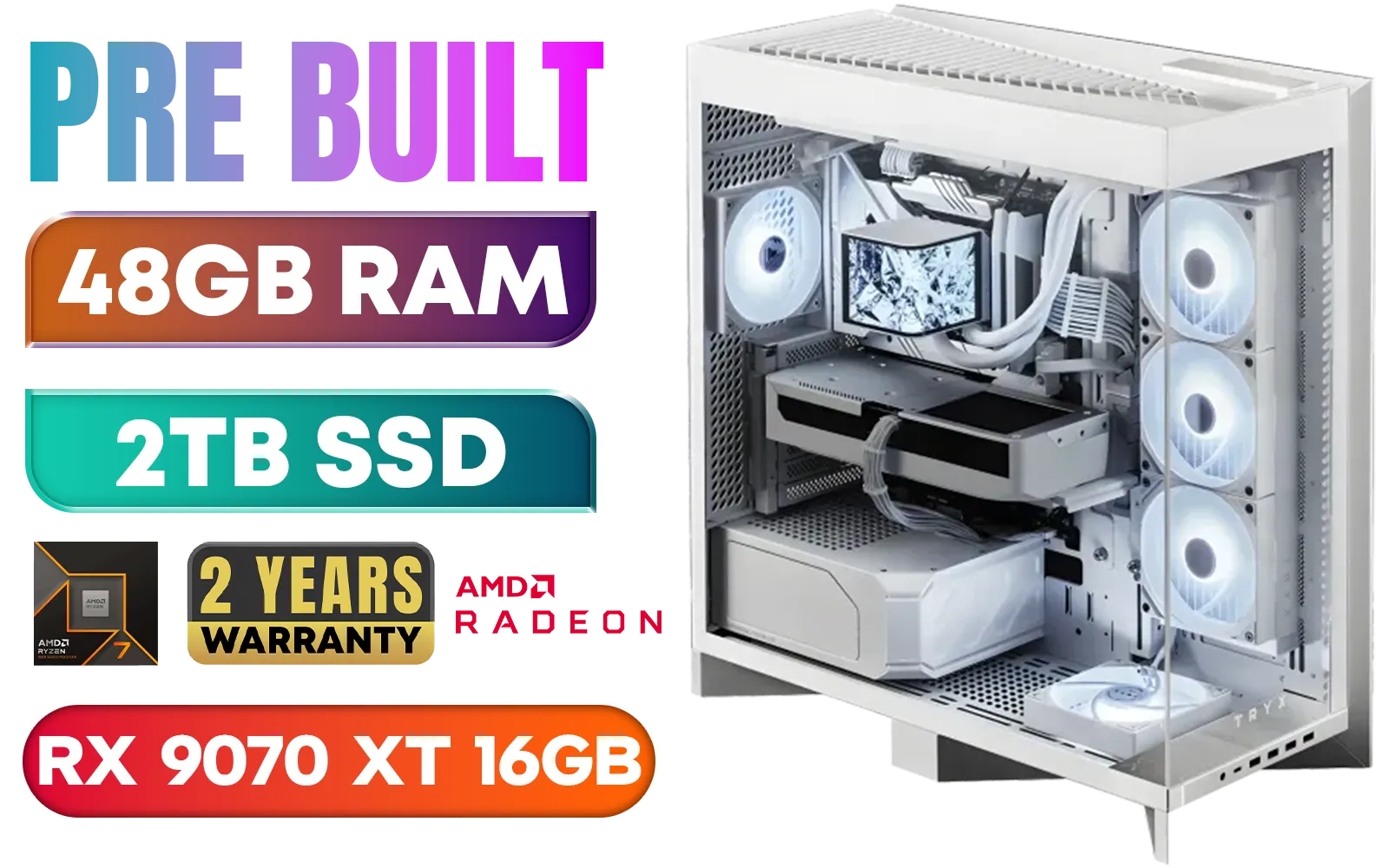 [Pre Built] AMD Ryzen 7 9800X3D RX 9070 XT Gaming PC