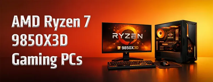 AMD Ryzen 7 9850X3D gaming PCs – high-performance desktop processors