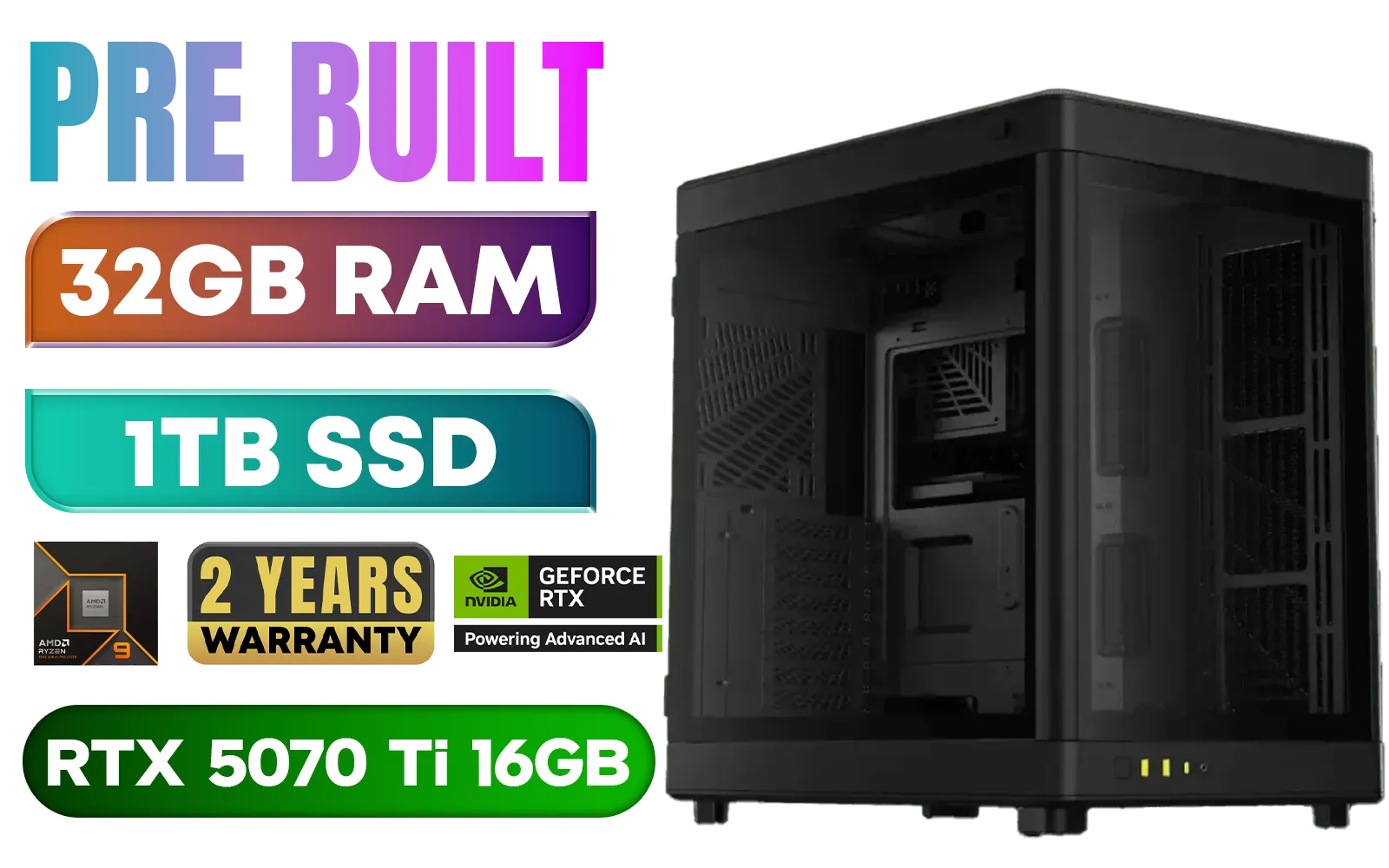 [Pre Built] AMD RYZEN 9 9900X RTX 5070 Ti Gaming PC