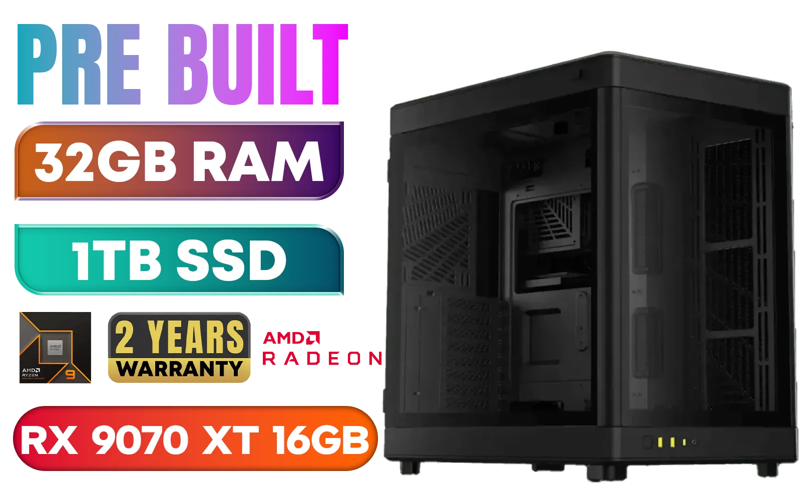 [Pre Built] AMD RYZEN 9 9900X RX 9070 XT Gaming PC