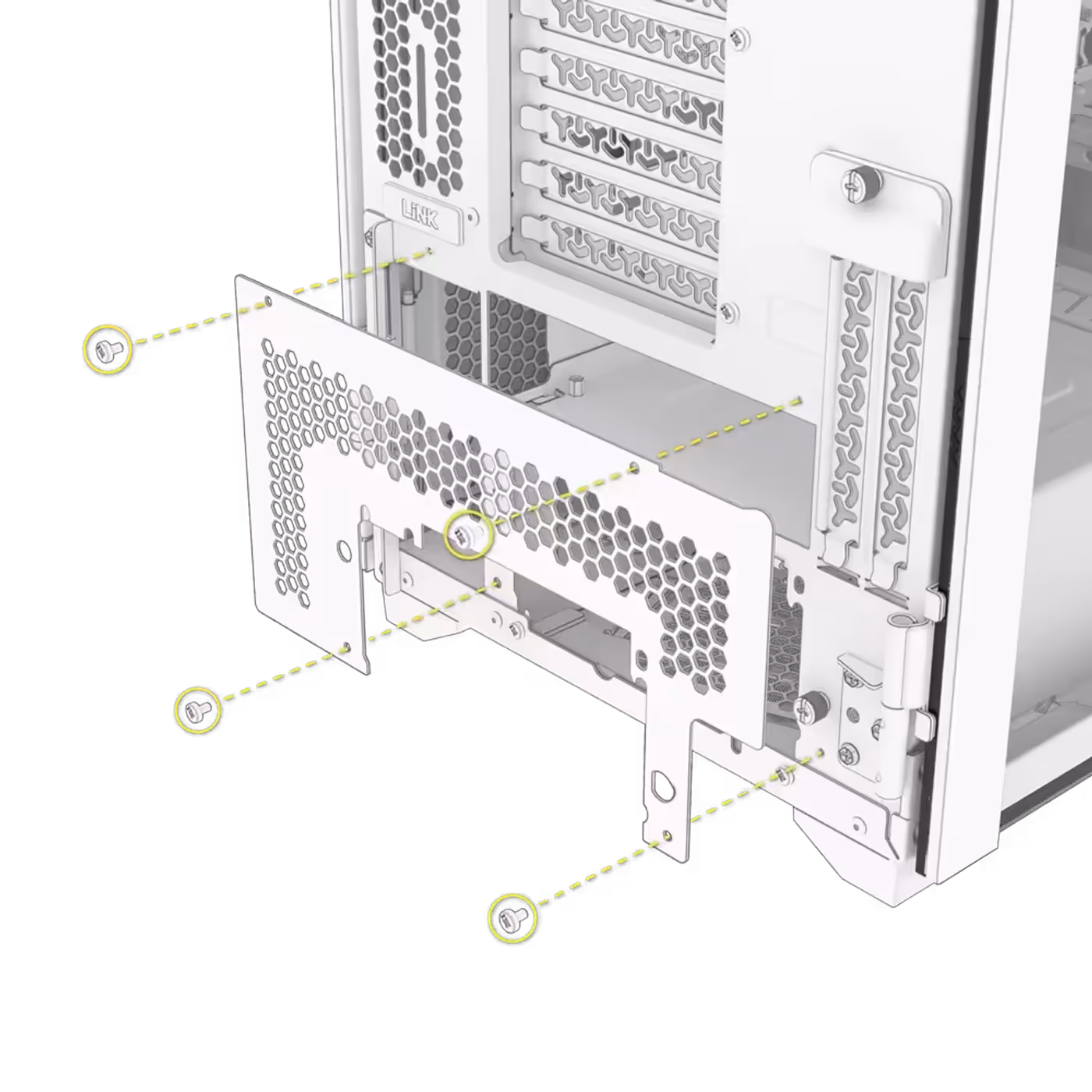 9000D installation area for a secondary mITX motherboard