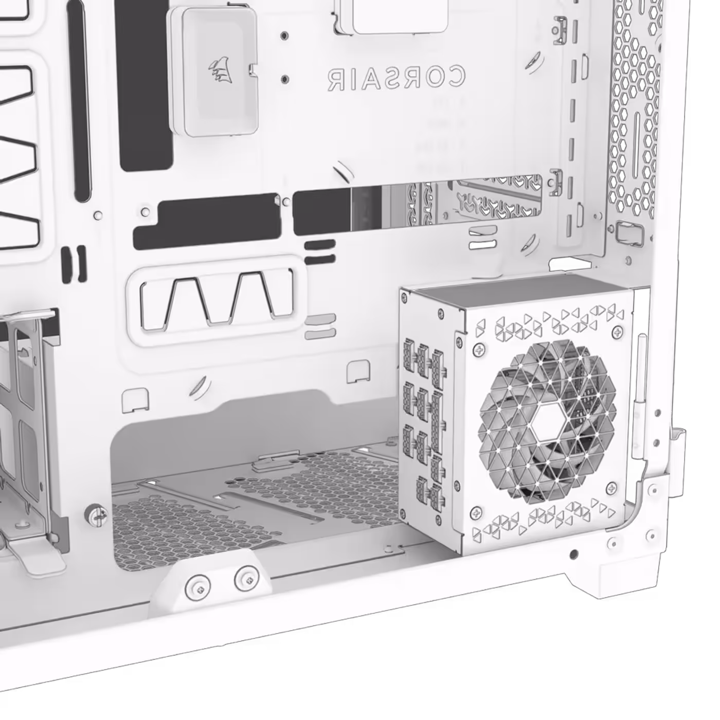 9000D secondary PSU location supporting SFX and SFX-L power supplies