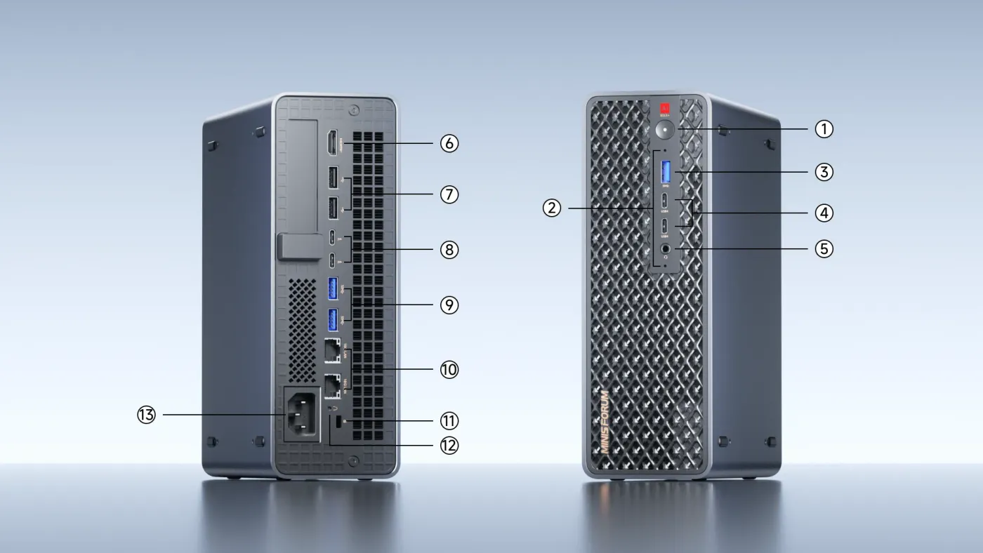 ミニPC Minisforum MS-S1 MAX Ryzen AI Max+ 395 MINISFORUM MS-S1 Max Mini PC — Ryzen AI 395, 128GB RAM | Evetech