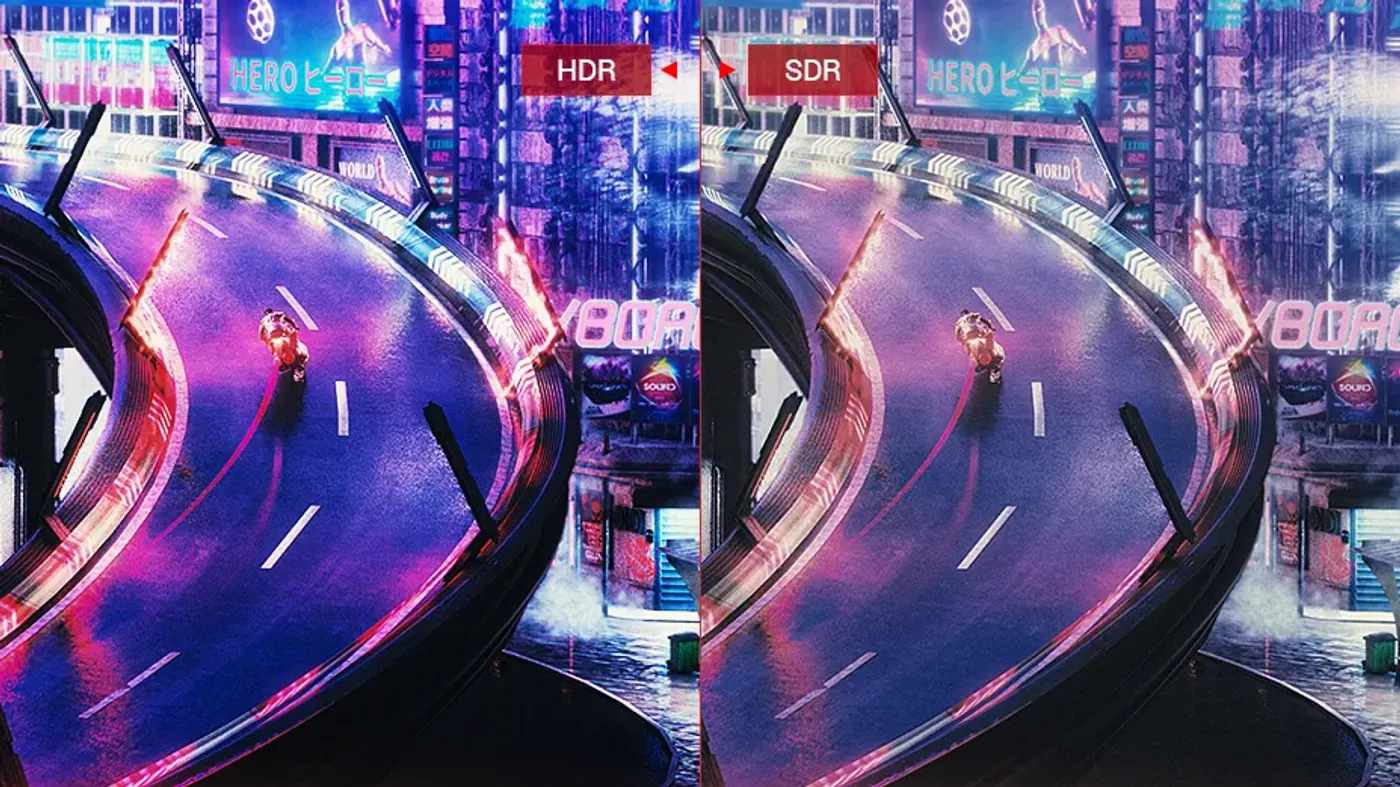 HDR display with DisplayHDR™ 400 and 450 cd/m2 peak luminance