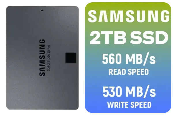 Samsung Evo Samsung Qvo Speed Samsung 8TB 870 Inch QVO SATA VNAND