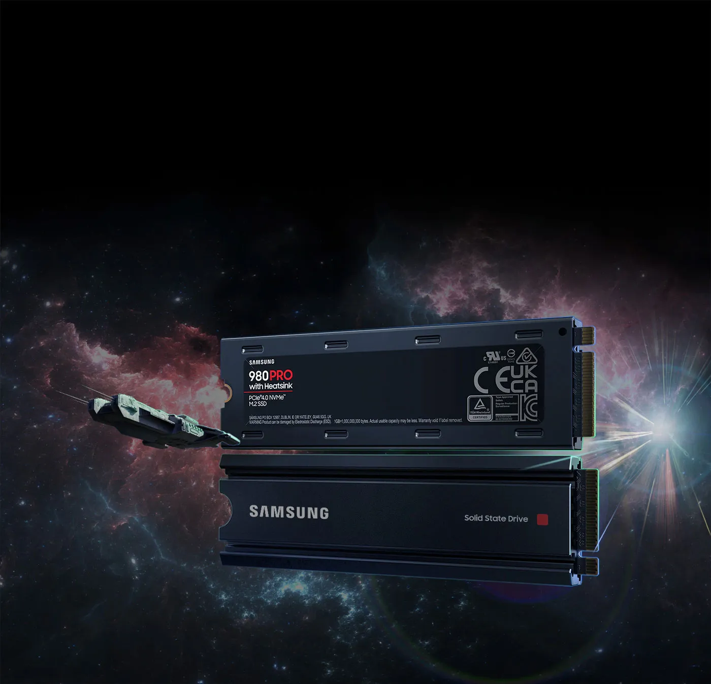 Samsung 980 Pro 1TB NVMe SSD with Heatsink