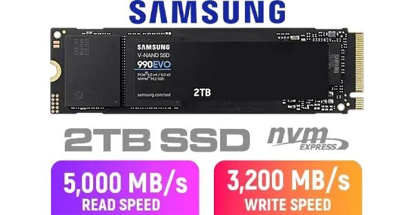 Samsung 990 EVO 2TB NVMe SSD - High-Speed Storage Solution | Evetech