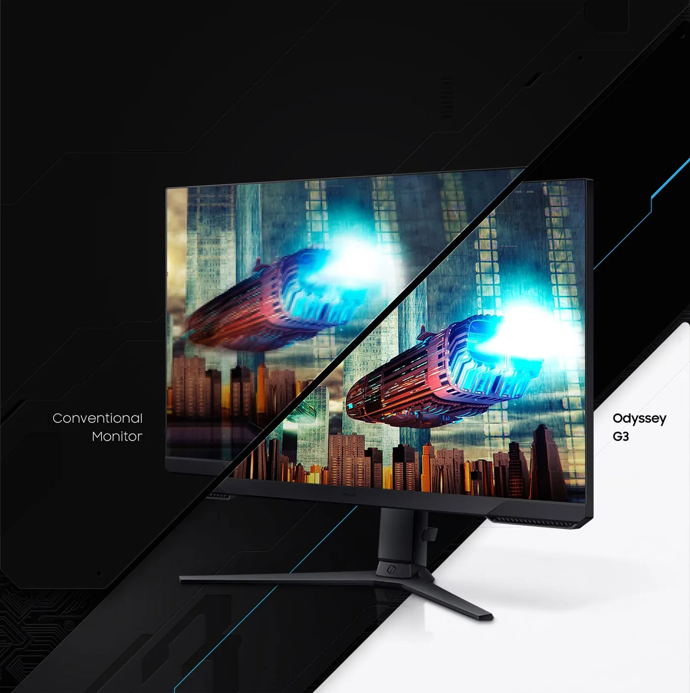 Samsung Odyssey G3 Series 24 inch Gaming Monitor - Desktop View