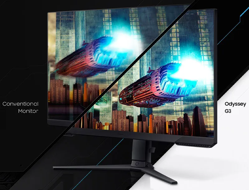 Samsung Odyssey G3 Series 24 inch Gaming Monitor - Mobile View