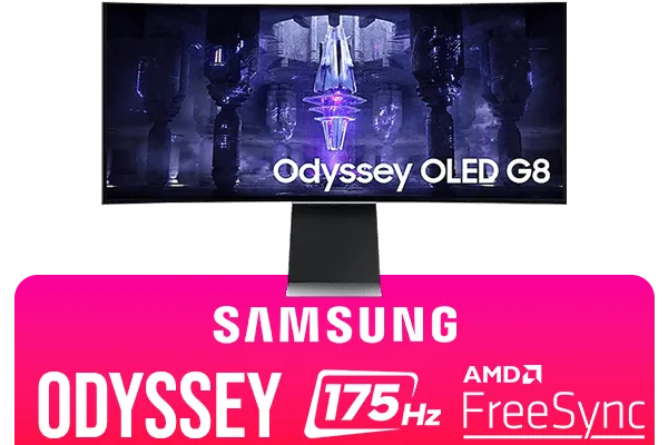 Samsung Odyssey G8 34" WQHD 175Hz Gaming Monitor