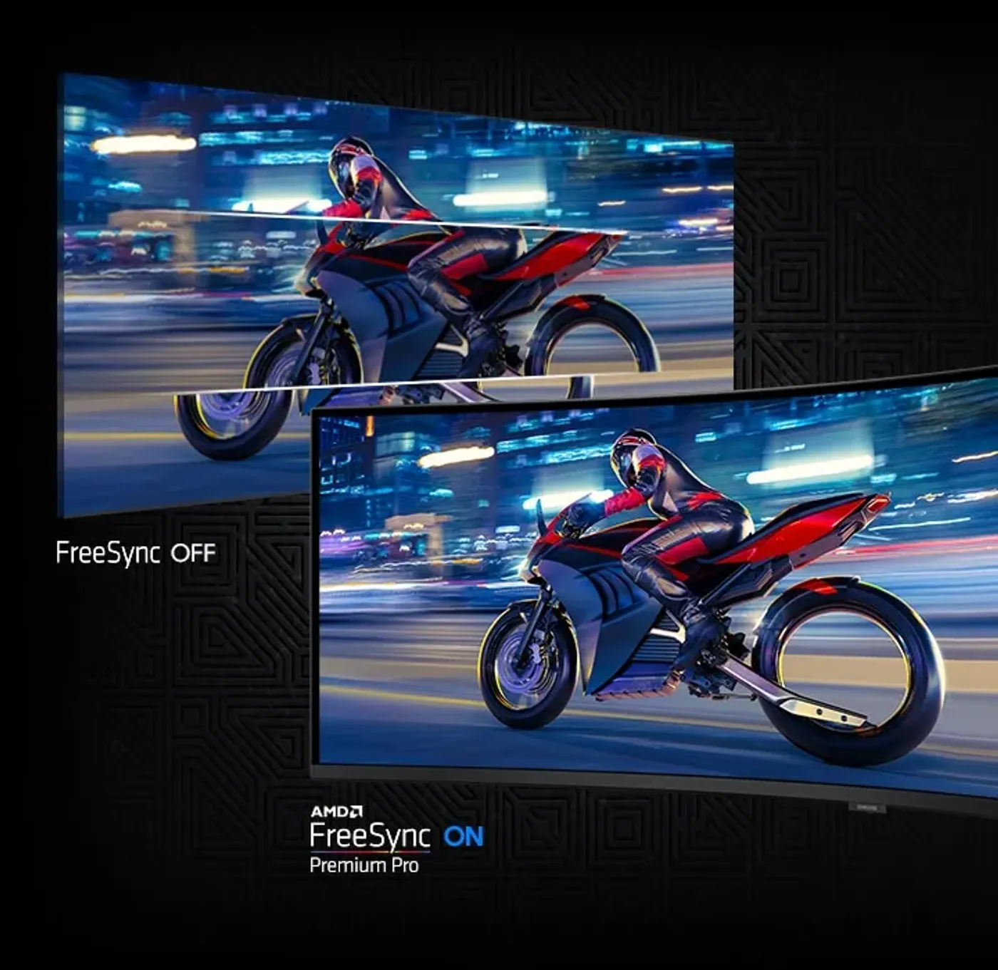 Samsung Odyssey G9 utilizing AMD FreeSync Premium Pro for fluid gaming