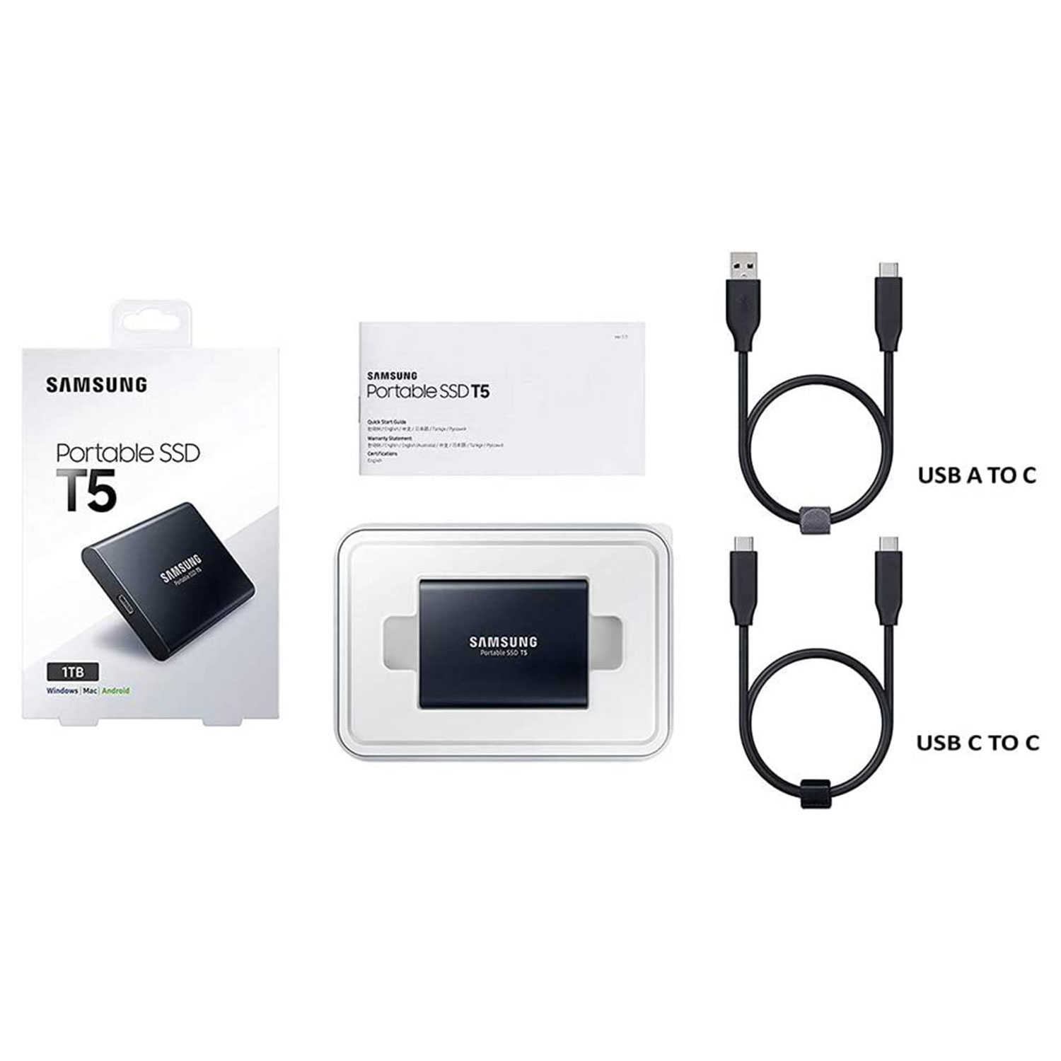 Samsung T5 1TB Portable SSD - Black - Best Deal - South Africa