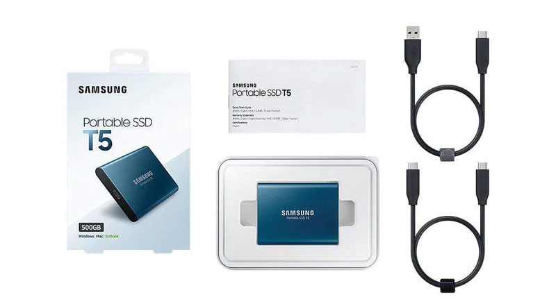 Samsung T5 500GB Portable SSD - Blue - Best Deal - South Africa