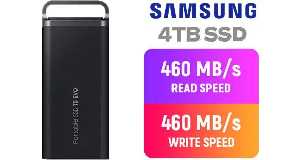 Samsung T5 EVO 4TB Portable SSD - High-Speed Storage Solution
