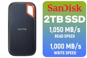 SanDisk 2TB Extreme Portable SSD — 1050MB/s, Rugged | Evetech
